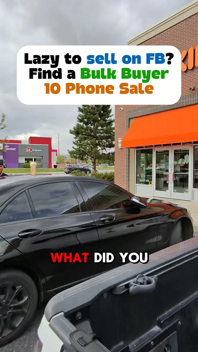 A ten phone handover in a parking lot